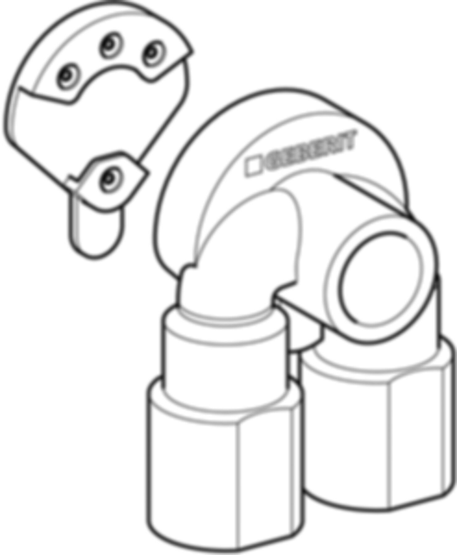 Schalldämmset 20mm 601.805.00.1 zu Doppelanschlusswinkel 90° - Geberit-Push Fit-Formstücke