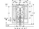 Wand-WC-Element Sigma 111.904.00.6 Typ 112,breite 88cm Betätigung von vorne - Geberit-Duofix