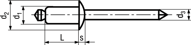 POP® TAPD..BS AL / ST VZ TAPD42BS BN924 , 3.2x4.5 , K.= -1.6 , à 1000 Stk - Bossard Schrauben