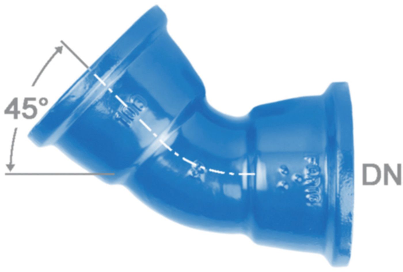 STM-Bogen 2M Fig. 2822a 45° DN 250 - Von Roll Steckmuffenformstücke