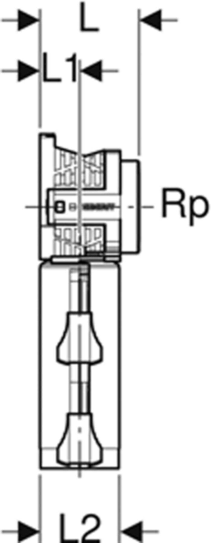 Dose 90° 1/2" 650.487.00.3 ohne Schnellkupplung - Geberit-Push Fit-Formstücke