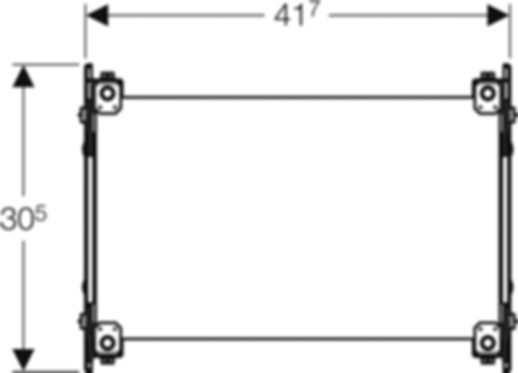 Unterputz Montageplatte universell 30.5 x 41.7 x 14.8cm, nicht brennbar 461.139.00.1 - Geberit-GIS
