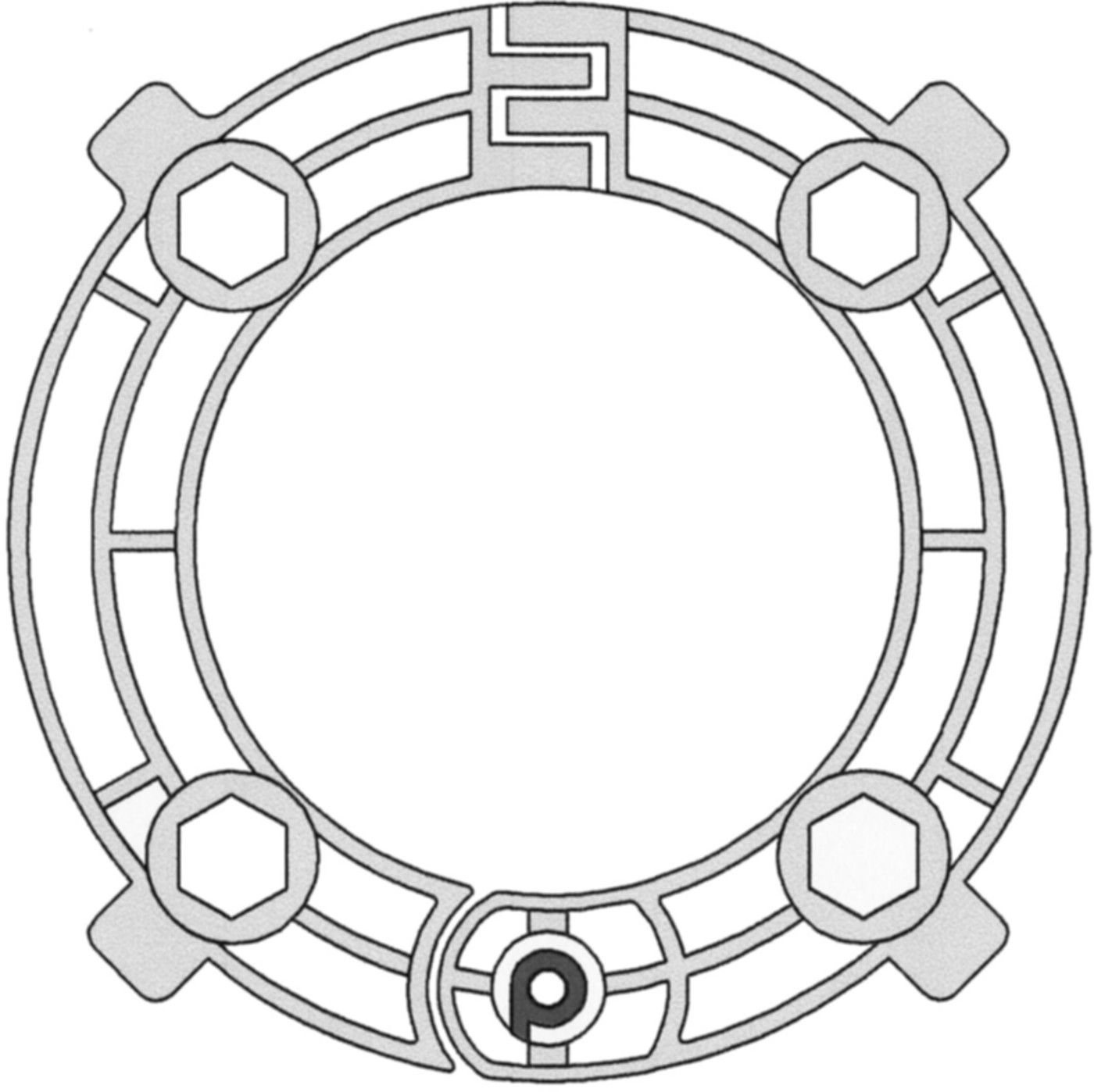 Dichteinsatz DN 100 aufklappbar Nr.1015 für Rohre 63mm - RDS-Mauerdurchführung