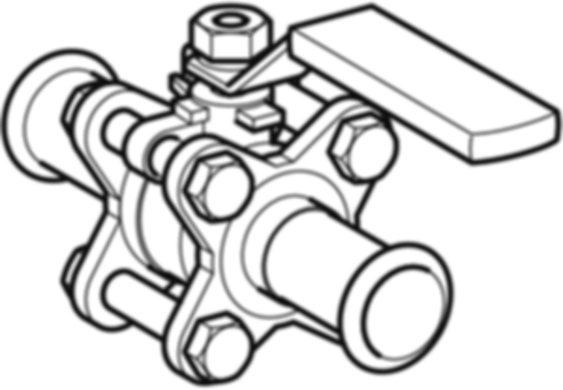 Kugelhahn geflanscht 76.1mm 92107 - Geberit Systemventile / Armaturen