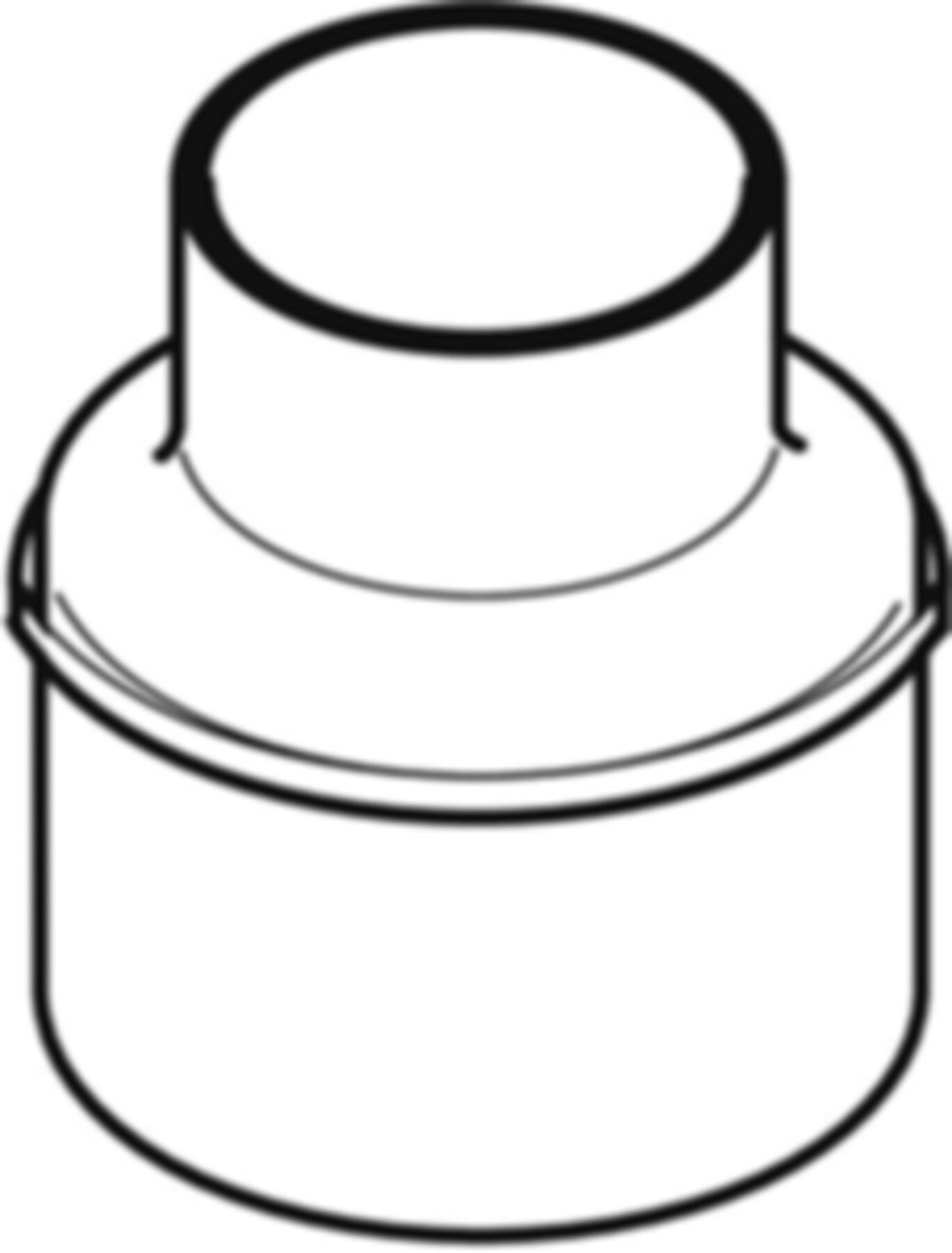 Reduktion zentrisch lang 312.004.14.1 d 135/125mm - Geberit-PE-Silent-Formstücke