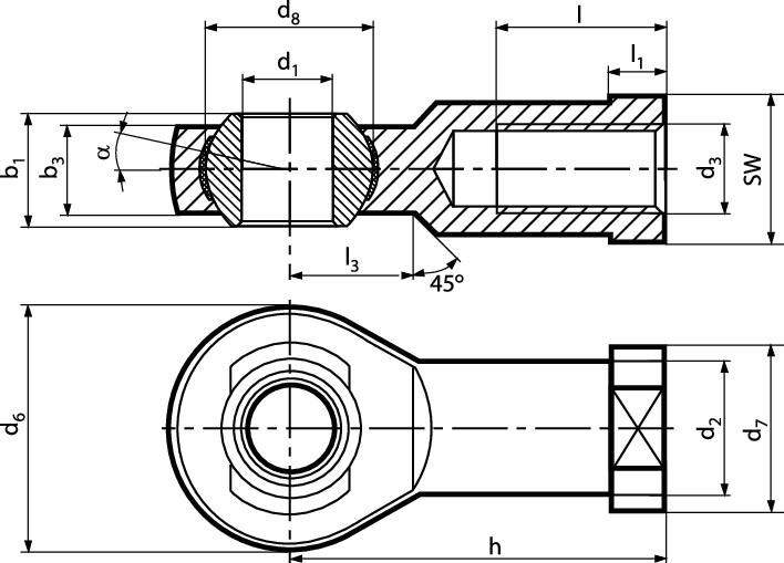 Durbal BEF Rechtsgewinde INOX BN20533 ISO12240- 12 - Bossard Schrauben