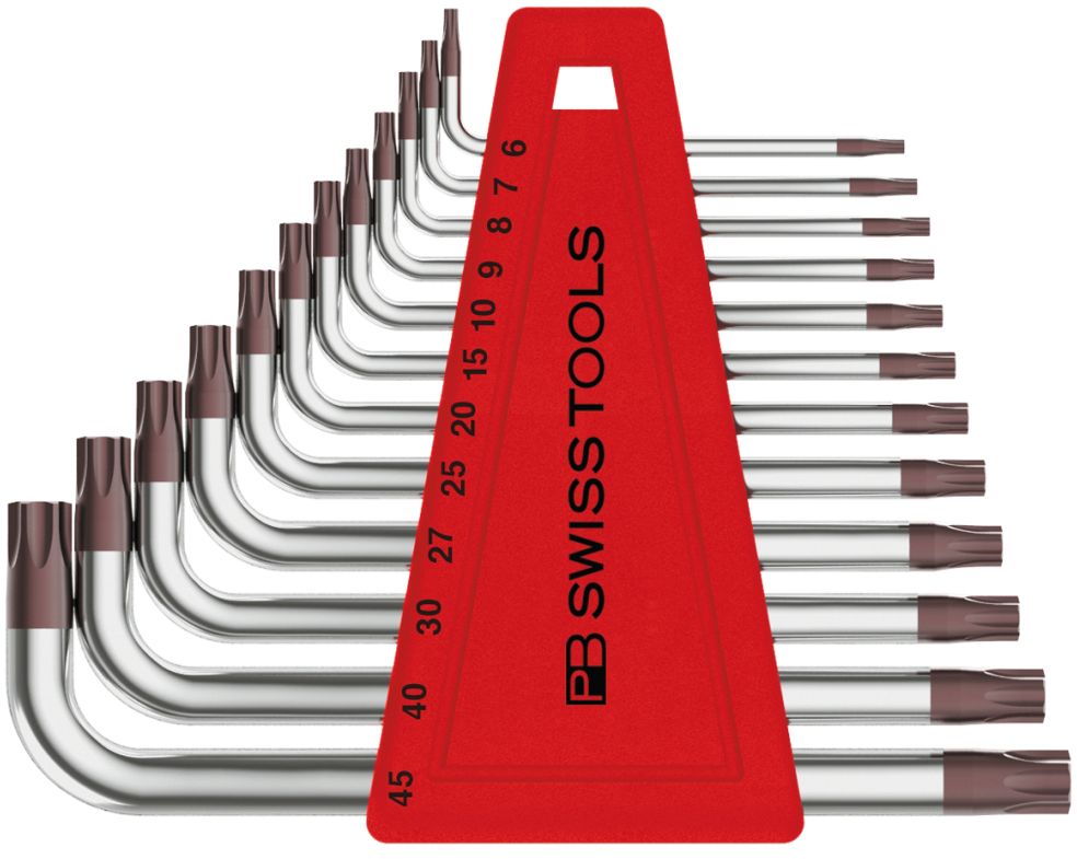 PB Stiftschlüssel-Satz, Kurz, TORX PB 410 H/6-25, 8-tlg., T6 - T25 - Schraubenzieher