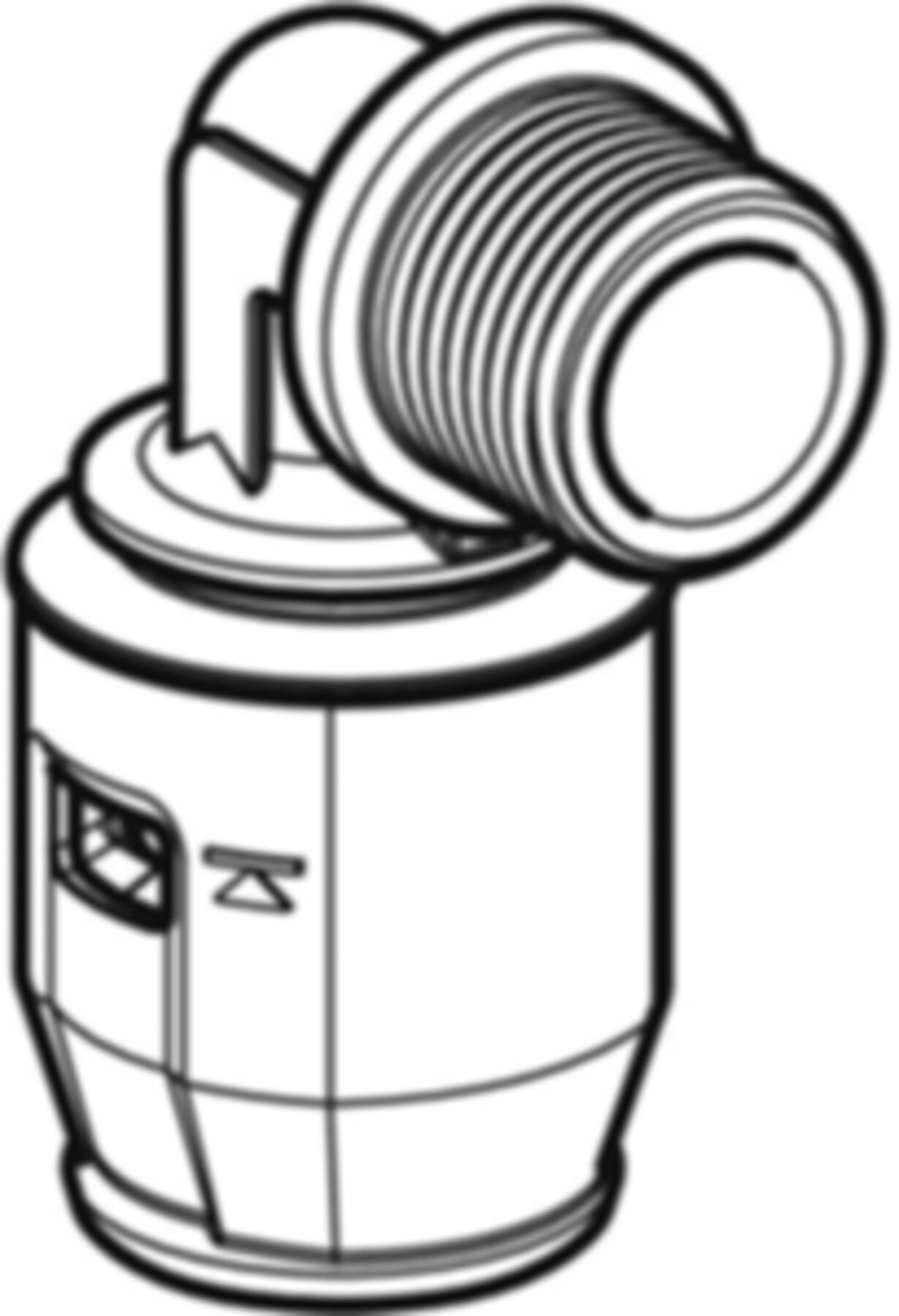 Übergangsbogen 90° m/AG 20mm-1/2" 651.241.00.1 - Geberit-Push Fit-Formstücke