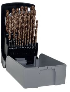 TIVOLY Spiralbohrer-Satz, HSS, FURIUS Beschichtet Ø 1.0-13.0x0.5mm, 25-tlg, 1145417 0017 - Bohren