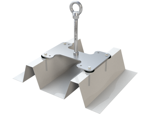 Anschlagpunkt mit Grundplatte Metalldach LX-T-300 ABS Lock X-T - ABS Absturzsicherung