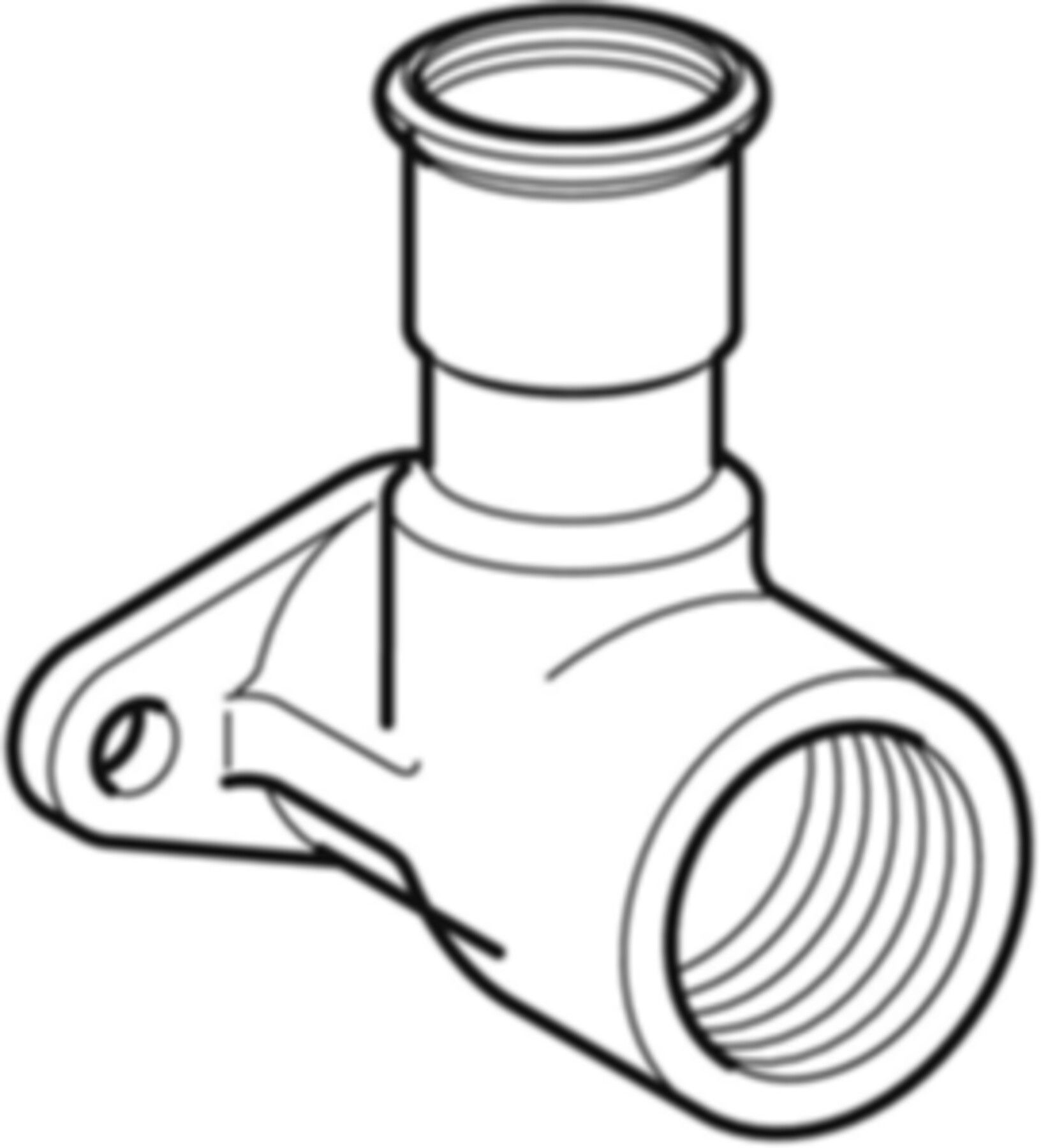 Anschlusswinkel 90° m/IG 28 x 3/4" 91098 für Einrohr-/Zweirohrgaszähler - Mapress-Gas-Formstücke