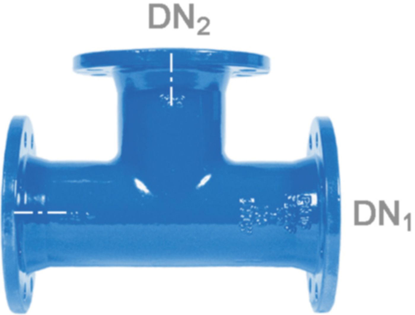 Flanschen-T PN 10/16 Fig. 2040 DN 125/125 - Von Roll Flanschenformstücke