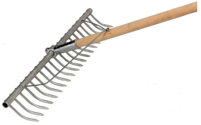 Heu- und Silorechen ALU L= 240cm, B= 740mm, 20 Zinken - Gartenbauwerkzeuge