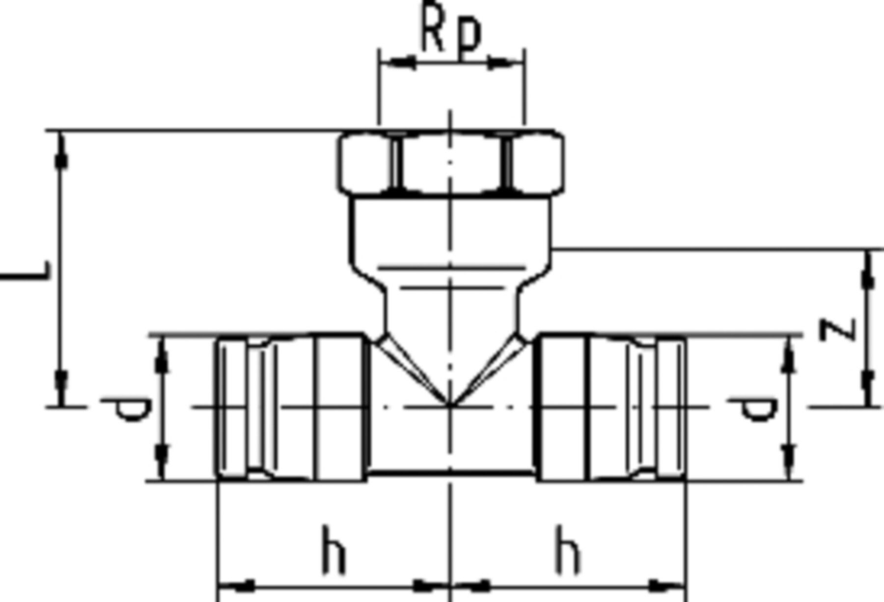 Übergangs-T-Modul iFit mit IG 16/20-1/2" 762 102 272 (762 101 272) - GF I-Fit Formstücke + Werkzeuge