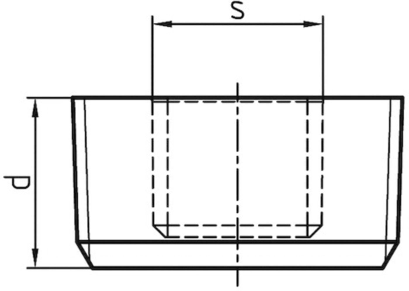 Stopfen 596 V 2" m/In4-kant 770 596 209 - GF verz. Tempergussfittings