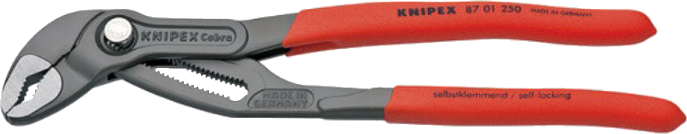 KNIPEX Wasserpumpenzange "Cobra" 8701, L= 150 mm, -32 mm, PVC-Griffhülle - Zangen, Schneiden