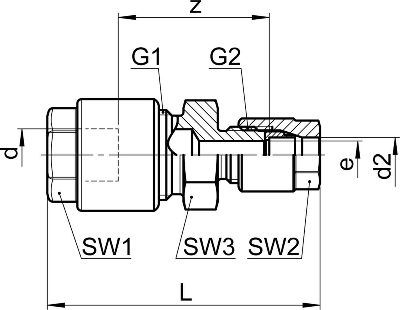 Gerade Verschr. Red. SO 01021 15-12 mm - Serto-Programm M/G