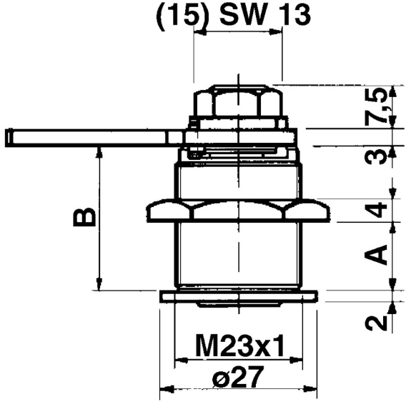 KABA 8 Verschlusszylinder Typ M1031/M1061 19/25.5mm, mit 2 Schlüssel - Kaba 8, Lagerprodukt