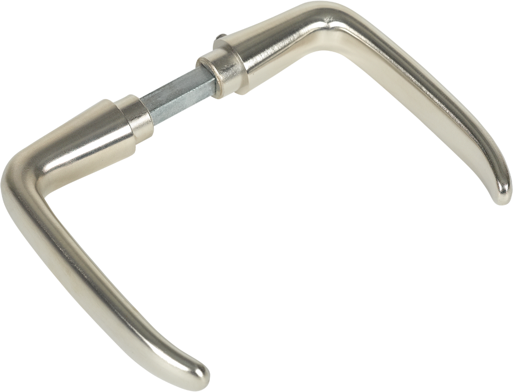 MEGA Türdrücker 32.100, vernickelt matt 16mm, 4-Kant: 8mm, TS: 38-50mm - Tür- und Sichtbeschläge