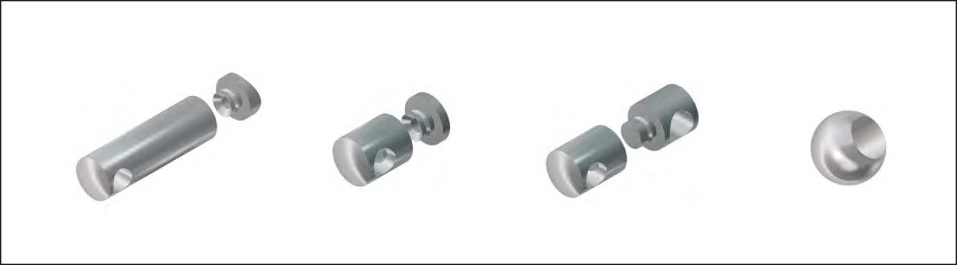 Rundstabtrav. lang, gerade 12 mm 126960 - INOXTECH-Handlauf-/Geländer-System