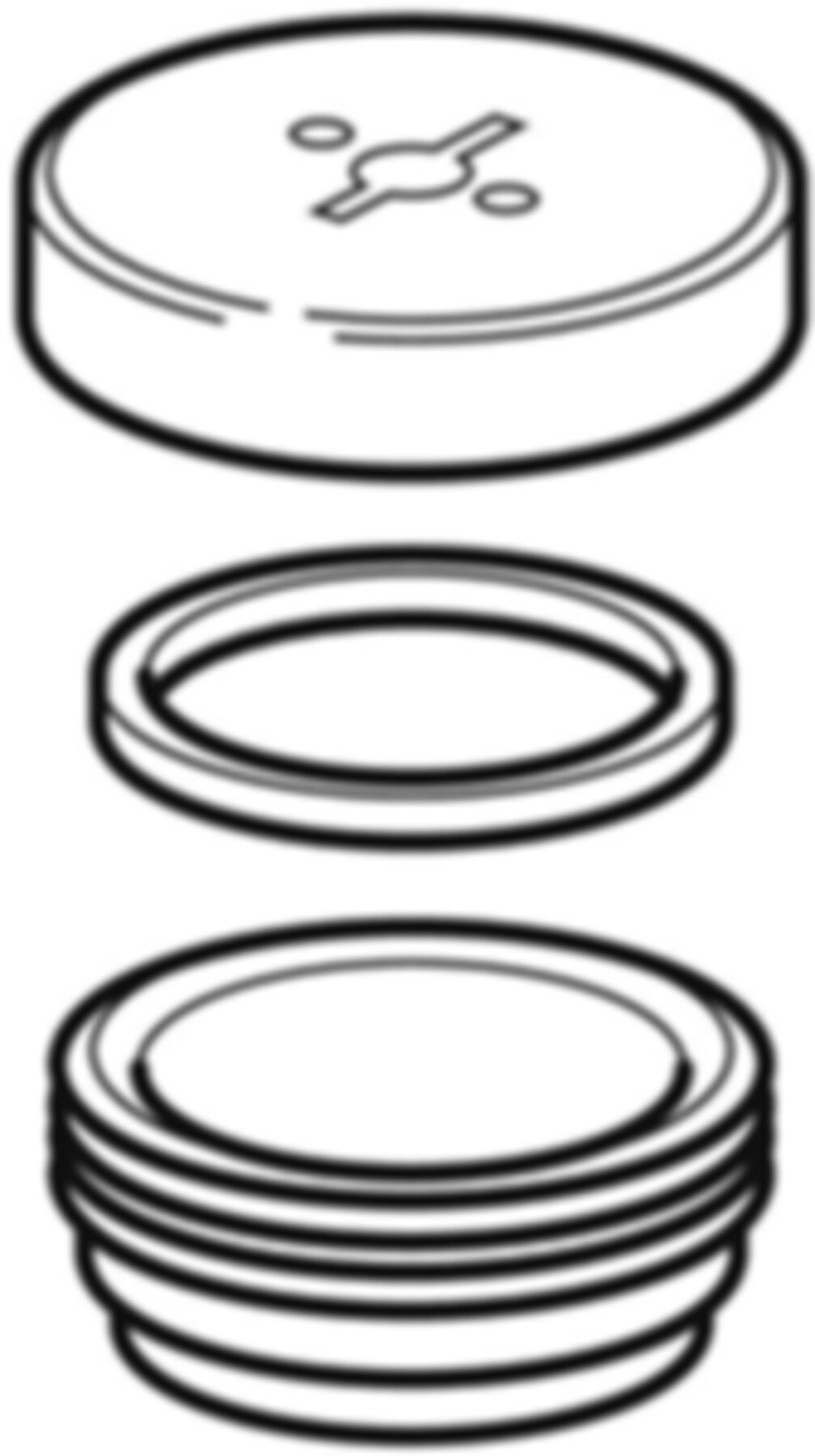 Stutzen mit Verschlusskappe kurz d 110mm 367.471.16.1 - Geberit-PE-Formstücke