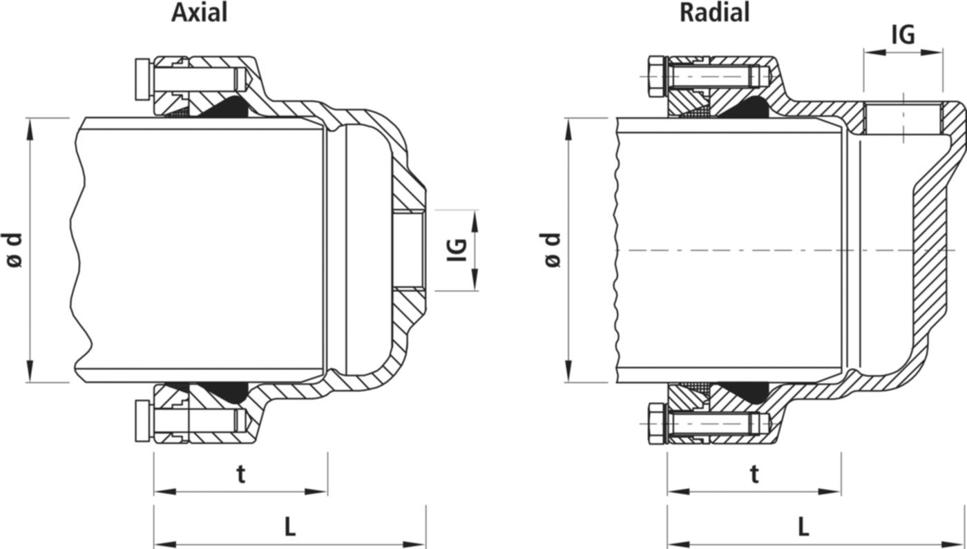 Endkappe für Wasser 7240 d 110mm - 2" IG - Hawle System 2000