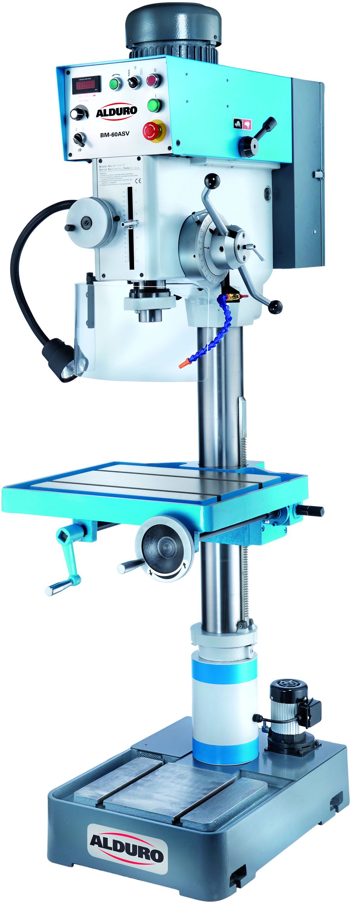 ALDURO Säulenbohrmaschine BM-60ASV MK4, 400 Volt/1.5 kW, stufenlos - Bohren