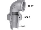 Winkelverschr. 98 V 3/4" m/Kegeld. 770 098 205 - GF verz. Tempergussfittings