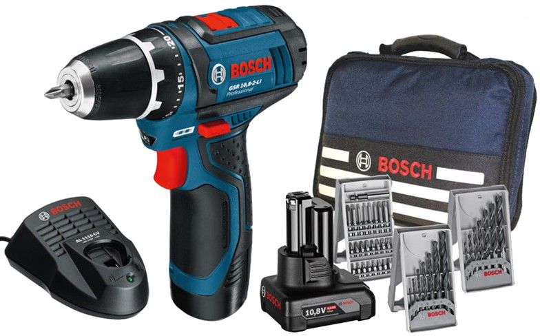 Akku-Bohrschrauber GSR 12V-15, Professional 1x2.0 Ah + 1x 4.0 Ah Akku, in Tasche - Bosch Elektrowerkzeuge