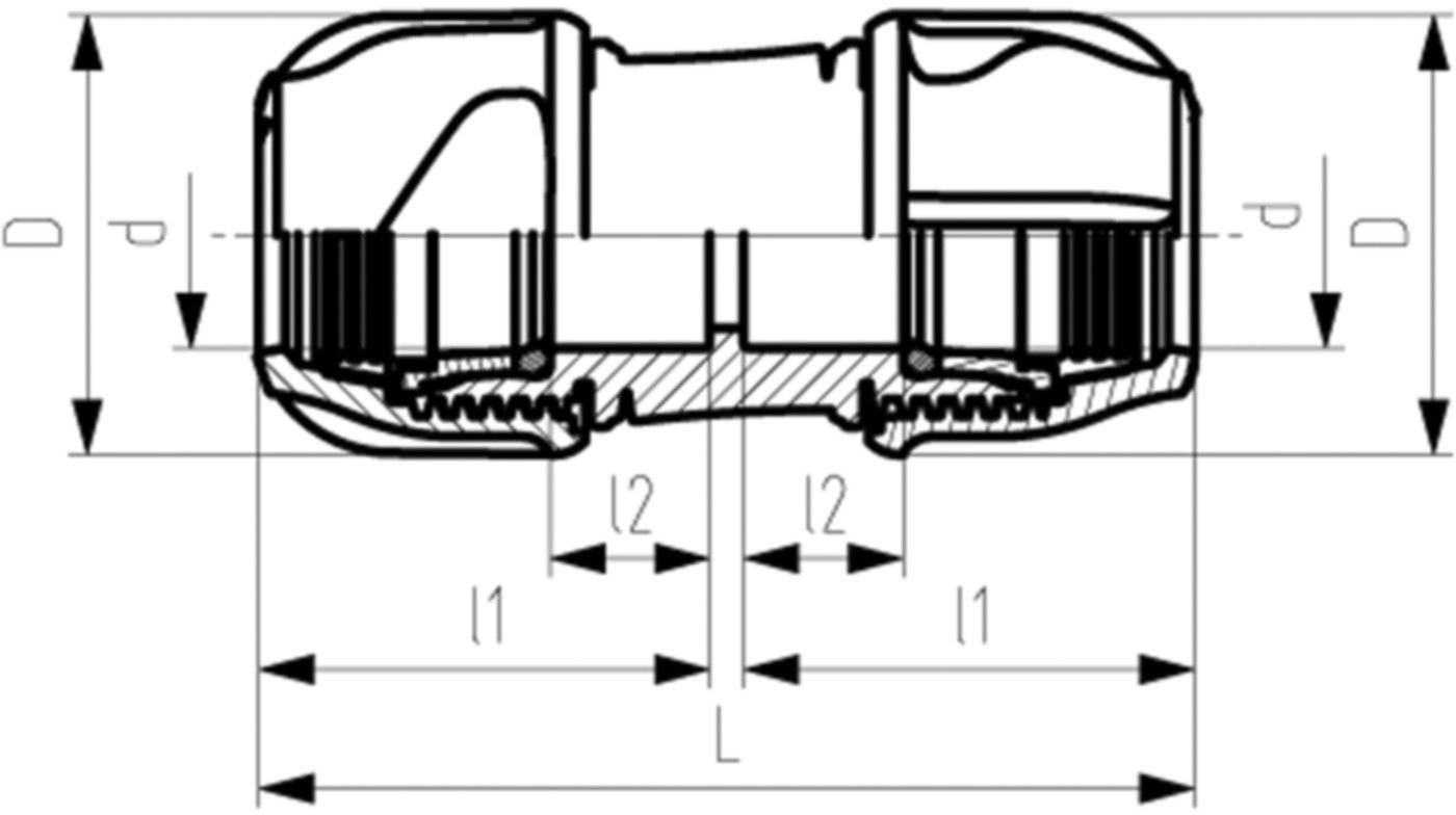 Kupplung egal d 20mm 158 400 001 - GF iJoint-Klemmverbinder
