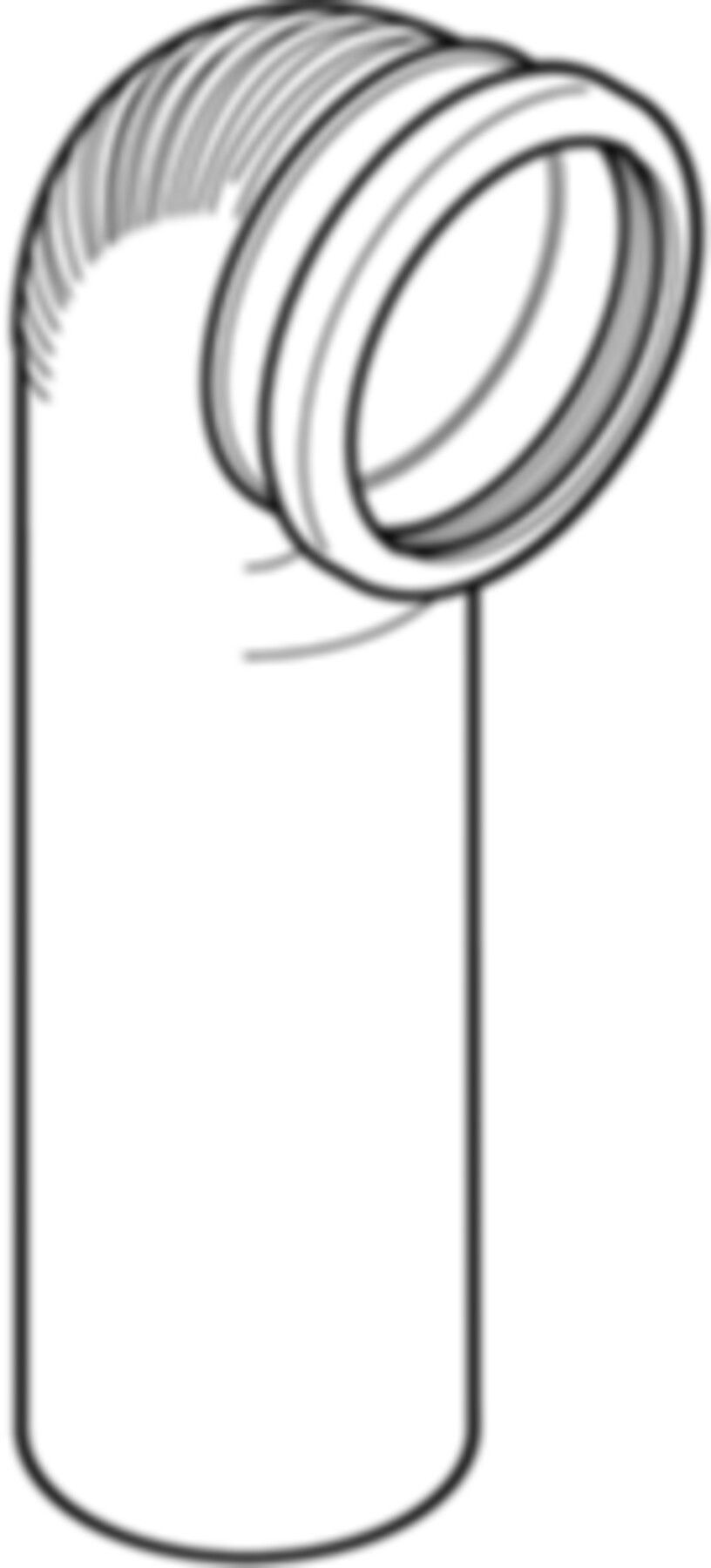 Wandklosettbogen 90° kurz d 90/ 90mm 308.881.14.1 - Geberit-PE-Silent-Formstücke