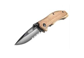 FORTEC Messer Protector Holz-Schalengriff, Klingenlänge 80mm - Heften, Schneiden