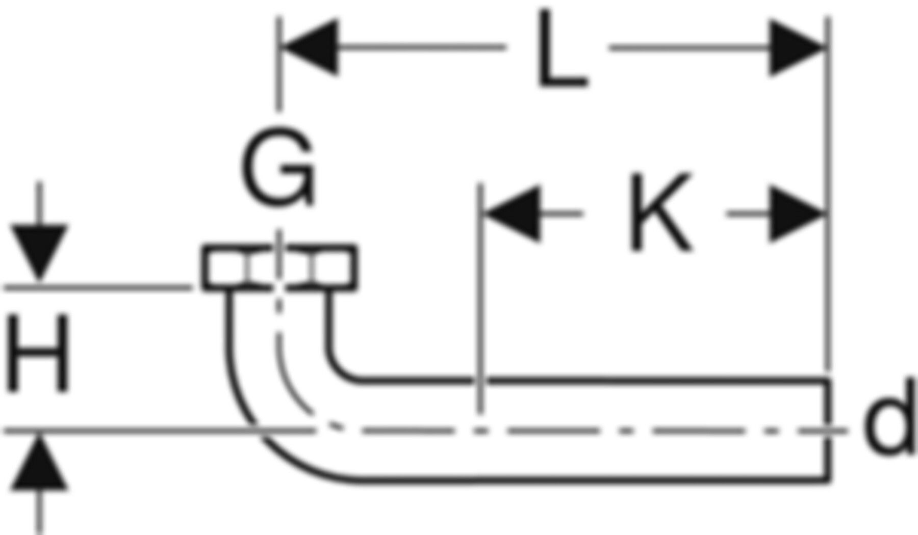 Anschlussbogen 90° Verschraubung und Dichtung d 50mm - 2" 152.120.16.1 - Geberit-Sifon + Apparateanschlüsse
