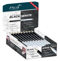 Pica Markierstift Black and White schwarz-weiss, 23 cm, gespitzt - Auszeichnen