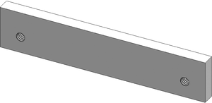 Stossverbinder aus Aluminium AIMgSi1 100 x 20 x 6 mm - INOXTECH-Handlauf-/Geländer-System