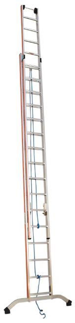 HB Seilzugleiter mit Wegrutschsicherung Typ 171, 2x24 Sprossen, L=6.99/12.91m - Garten