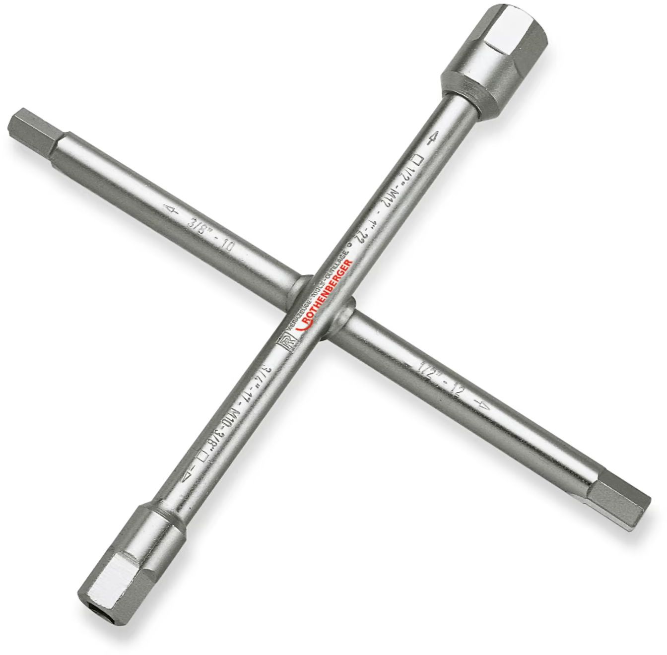ROTHENBERGER Sanitär-Kreuzschlüssel 3/8-1", 6kt, 10 fach-Funktion, 220mm - Sanitärwerkzeuge