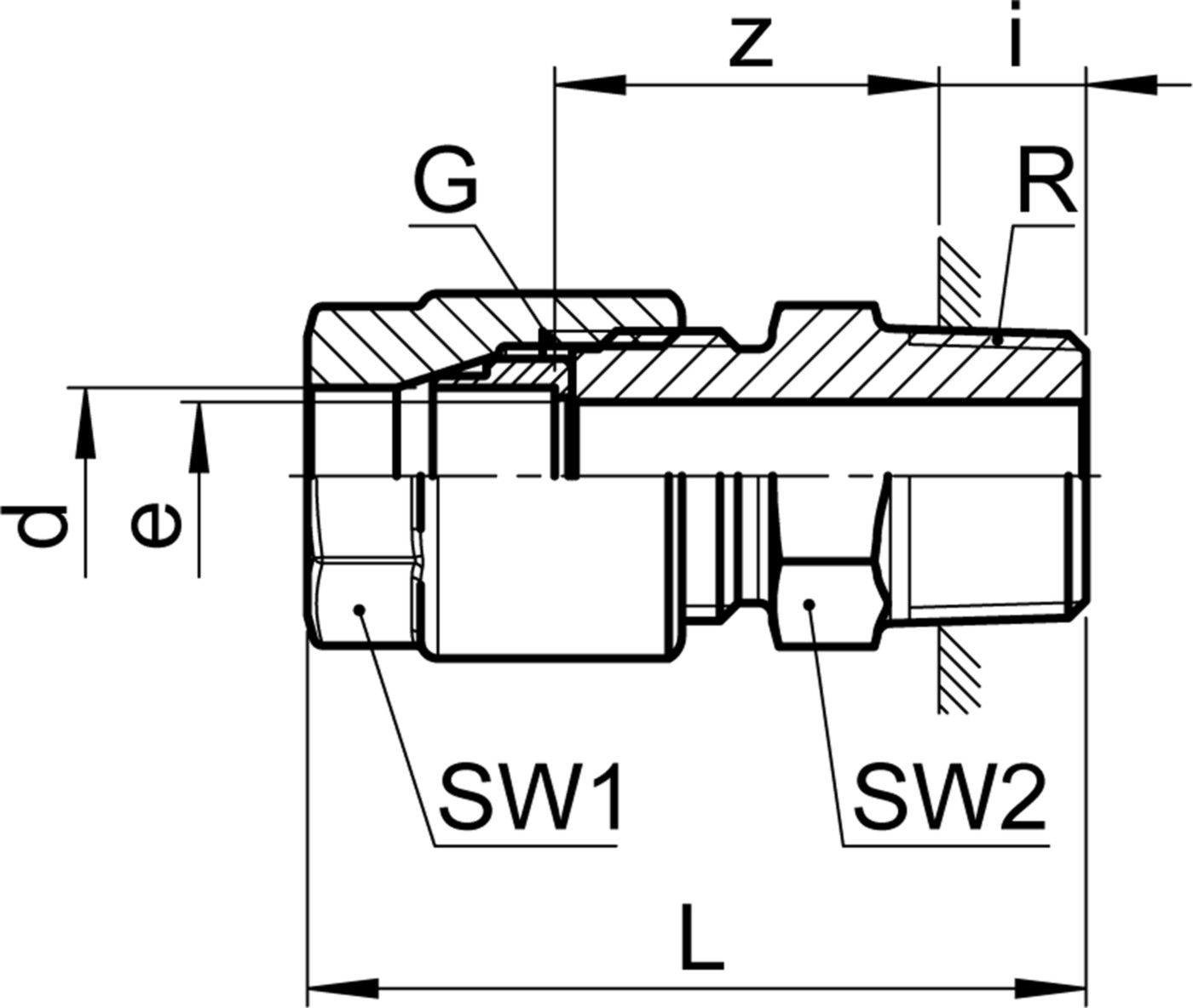 Verschraubung AG SO 01121 6- 1/4" - Serto-Programm M/G