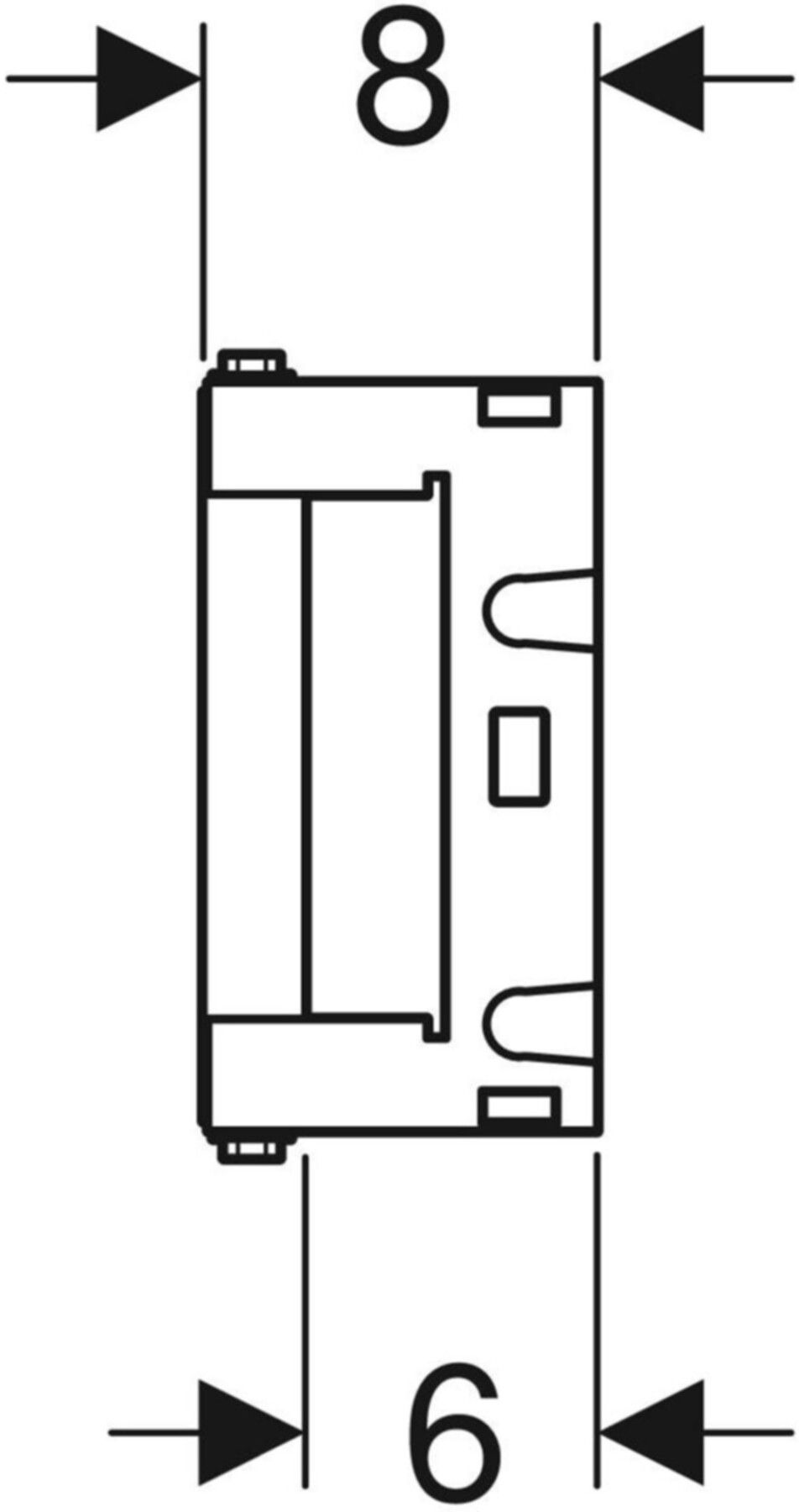 Unterputz Montageplatte universell 15.5 x 41.5 x 8cm 461.197.00.1 - Geberit-GIS