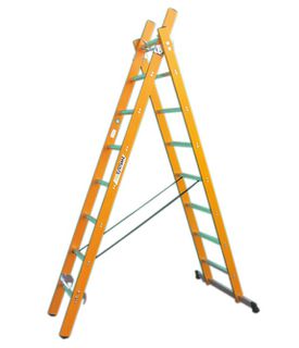 HB GFK Schiebebockleiter, 2 tlg, Typ 113