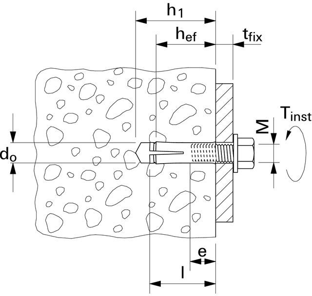 FISCHER Einschlaganker EA II bohrØ12mm , M10x30 , 48332 - Fischer Befestigung