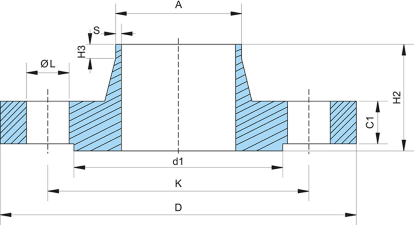 Vorschweissflanschen (VSM 18720) PN 40 NW 15 x 21.3 mm DIN 2635 - Flanschen