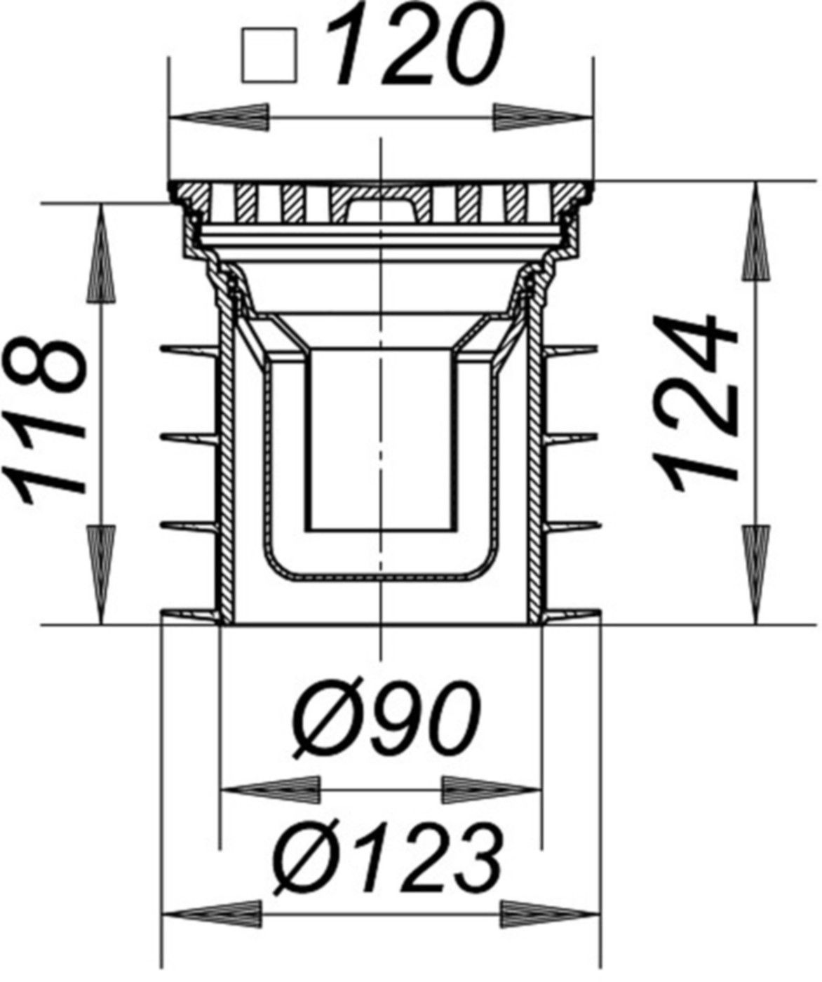 Bodenablauf Pronto mit Alu-Rost befahrbar 1500kg DN 100 3-700162 - SCHACO Entwässerungstechnik