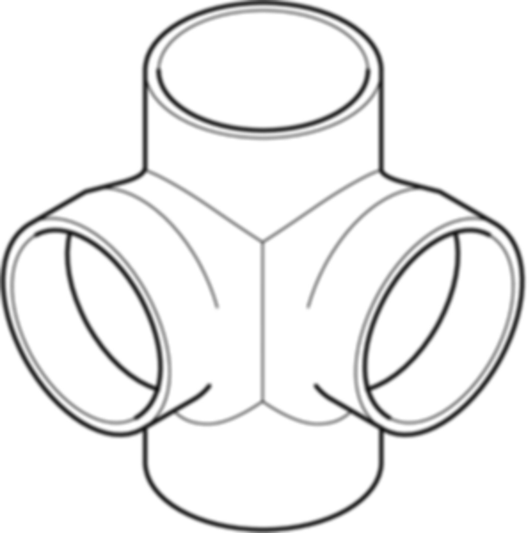 Bogeneckabzweig 88,5°/90° 110/110mm 310.083.14.1 - Geberit-PE-Silent-Formstücke