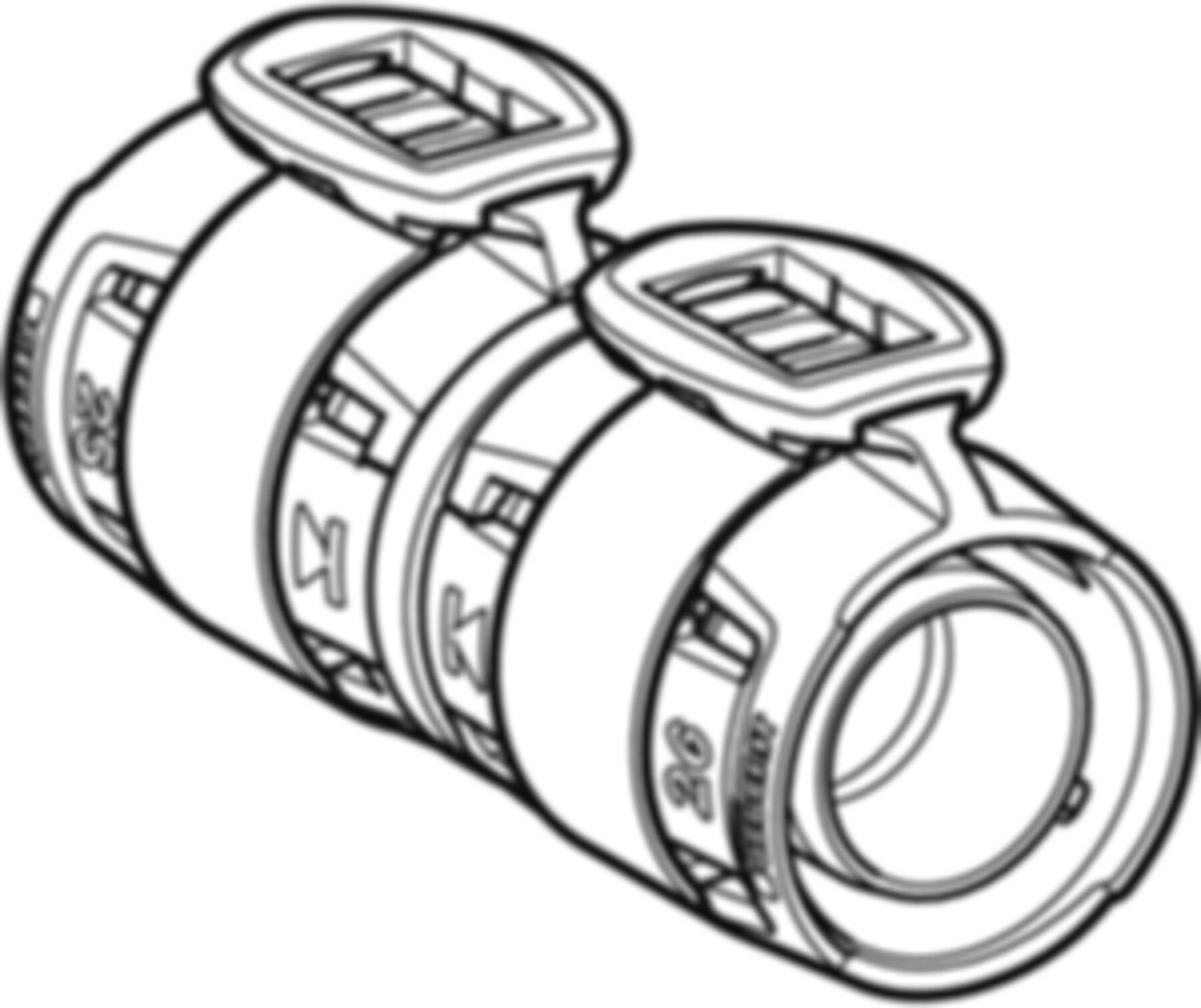 Übergang 50mm-50mm 620.095.00.1 auf Mepla - Geberit FlowFit-Rohre/Formstücke